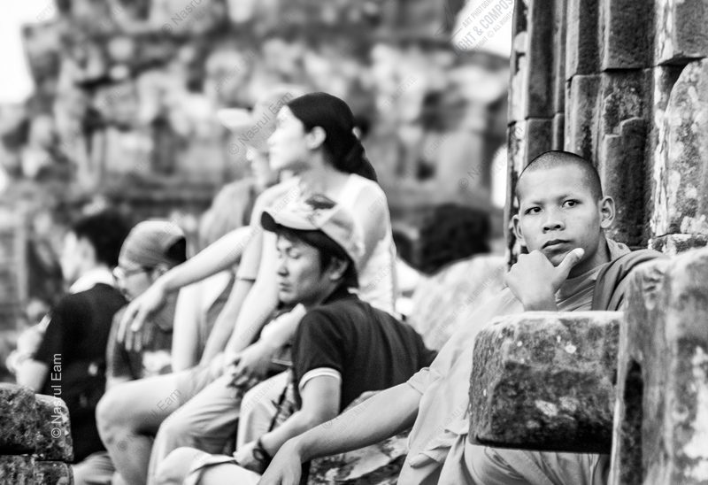 The Young Monk at the Temple Wall - Fine Art Photography Print, Limited Edition Photography, Giclée Print,  Art Photography,  Luxury Photography