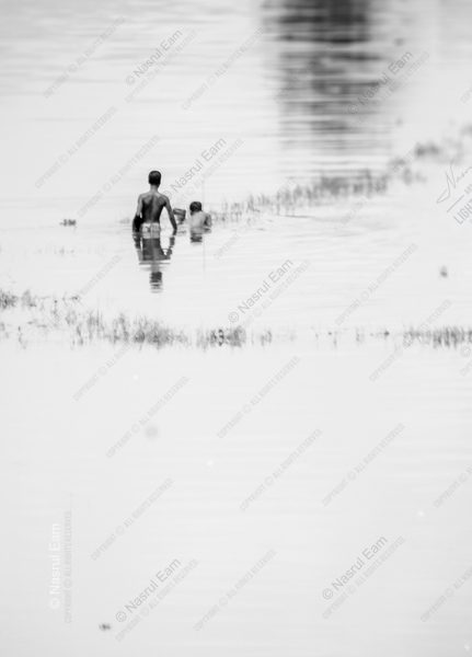 Two Figures in the Silvered Water Two Figures in the Silvered Water - Fine Art Photography Prints, Limited Edition Photography, Giclée Prints, Luxury Photography Art, Museum-Quality Photography