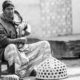 Vendor Seated with His Wicker Basket Vendor Seated with His Wicker Basket - Fine Art Photography Print, Limited Edition Photography, Black and White Photography, Documentary Photography, Museum-Quality Prints