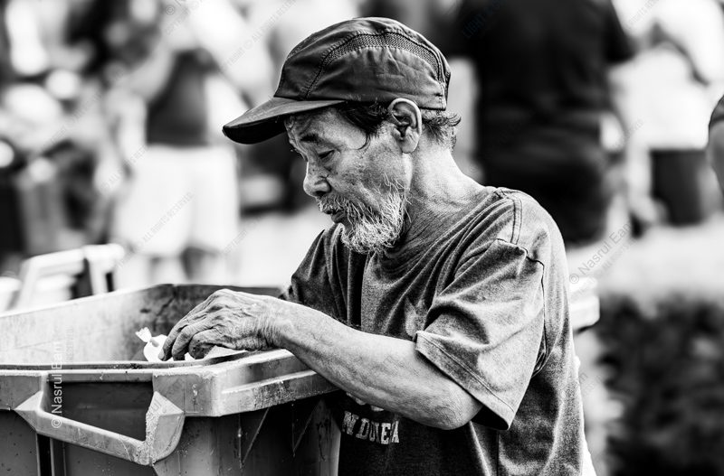 An Elder at the Public Bin An Elder at the Public Bin - Fine Art Photography Print, Limited Edition Photography, Black and White Photography, Museum-Quality Photography, Art Photography for Sale