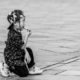 Child with an Ice Pop on the Pavement - Fine Art Photography Print, Limited Edition Photography, Black and White Photography, Documentary Photography, Child Portrait