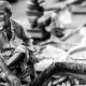 Fishmonger in a Moment of Repose - Fine Art Photography Print, Limited Edition Photography, Giclée Print, Black and White Photography, Art Photography Investment
