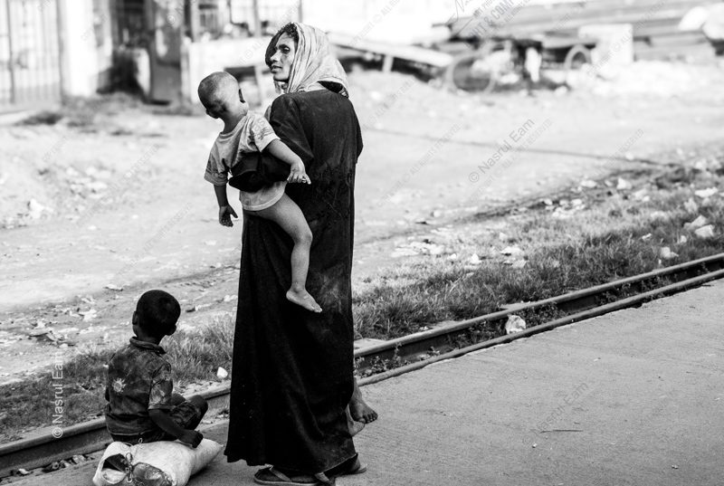 Woman and Children by the Railway - Fine Art Photography Print, Limited Edition Photography, Museum-Quality Artwork, Photography for Collectors,  Art Photography Investment