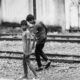Two Boys on the Railway Line - documentary photography, fine art photography, visual storytelling, photography books, photo composition, narrative photography