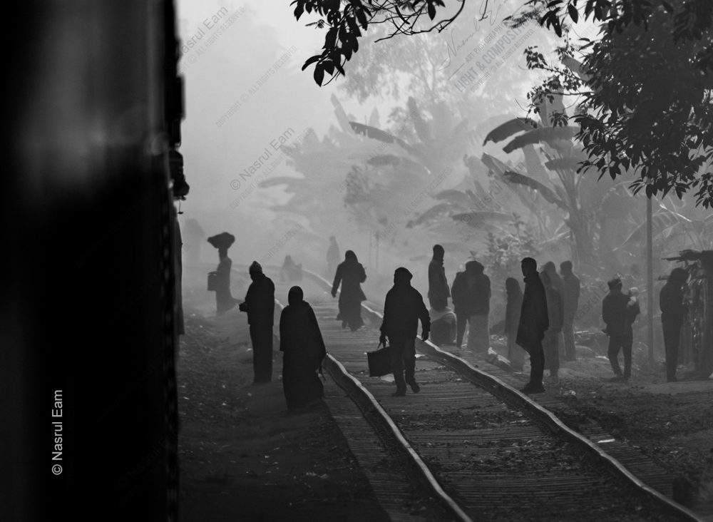 Figures on the Misty Railway Path