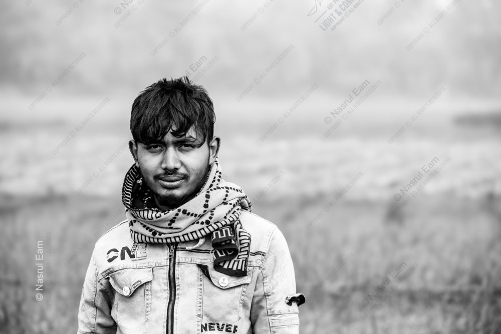 Ephemeral Gaze of a Young Man