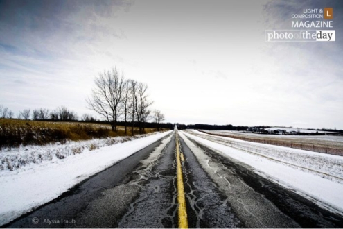 Snowy Road, by Alyssa Traub - Landscape Photography, Award Winning Photography, Photo of the Day, Art Photography, Photography Education