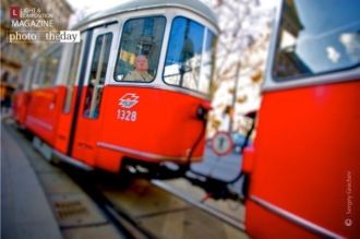 Tram on the street of Vienna by Sergey Grachev