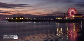 Santa Monica Pier at Night by Munish Singla