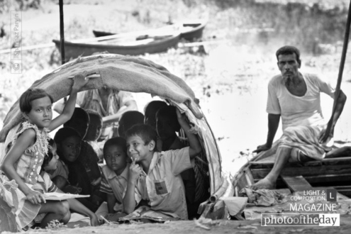 Taxi Boat for School, by Shahnaz Parvin - Documentary Photography, Photojournalism, Award Winning Photography, Bangladesh Photography, Photo of the Day