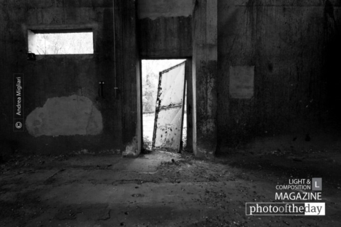The Exit Strategy, by Andrea Migliari - Photojournalism, Black and White Photography, Urban Exploration, Photography Awards, Light Composition
