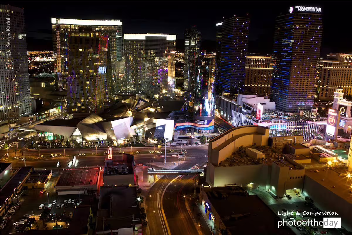 Downtown of Las Vegas at Night, by Sergiy Kadulin - Night Photography, Photography Awards, Photo of the Day,  Las Vegas Photography,  Award Winning Photography