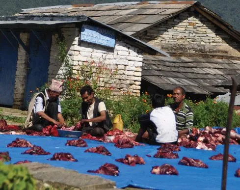 Drying Meat by Ryszard Wierzbicki