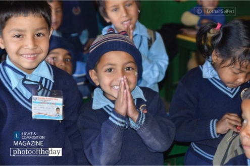 School Class in Kathmandu by Lothar Seifert