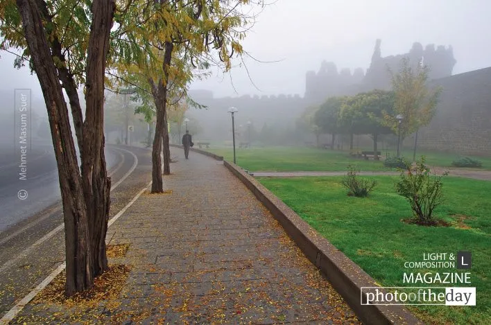 Castle of Diyarbakir under Fog by Mehmet Masum