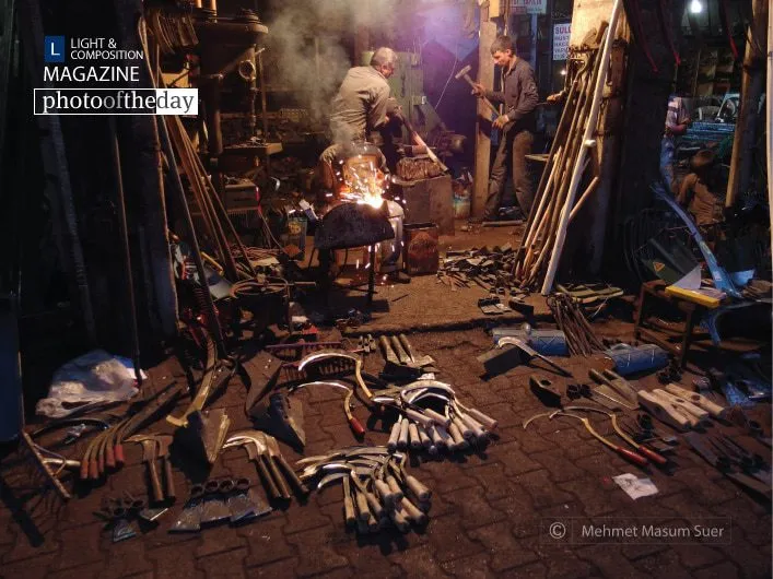 Blacksmiths Bazaar in Diyarbakir by Mehmet Masum