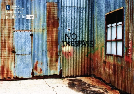 No Trespass, by Ronnie Glover - Photojournalism, Color Photography, Abandoned Places, Photography Education, Art Photography
