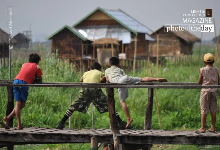 Inle Lake Hooligans by Ryszard Wierzbicki