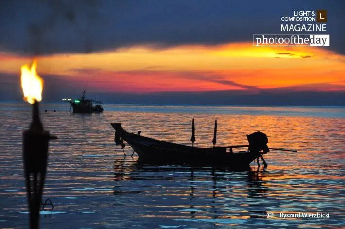 Sunset on Sairee by Ryszard Wierzbicki