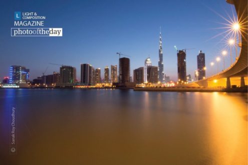 Dubai in Blue Hour, by Sanak Roy Choudhury - Night Photography, Photography Awards, Photo of the Day, Blue Hour Photography,  Art Photography