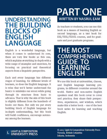 Understanding the Building Blocks of English Language - English Language, English Grammar, Learn English, English Book, Language Learning