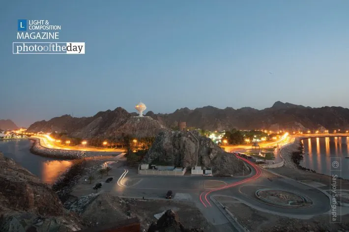 Muttrah Corniche at Blue Hour by Sanjoy Sengupta