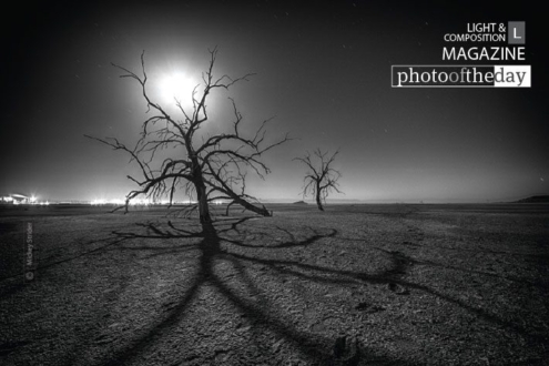 Red Hill Three and the Supermoon, by Mickey Strider - Night Photography, Supermoon Photography, Long Exposure Photography, Photo of the Day, Award Winning Photography
