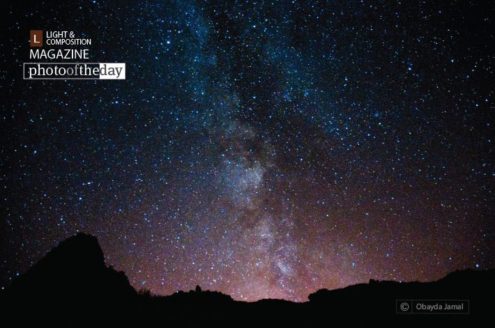 A Night with Stars, by Obayda Jamal - Night Photography, Astrophotography, Photo of the Day, Photography Awards, Light & Composition University