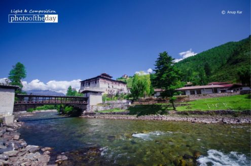 Rinpung Dzong in Paro by Anup Kar