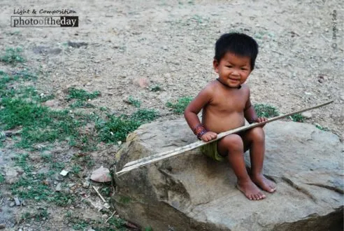A Happy Tribal Kid by Tanmoy Saha