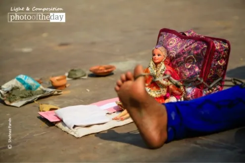 Playing with Her Dolls by Shahnaz Parvin