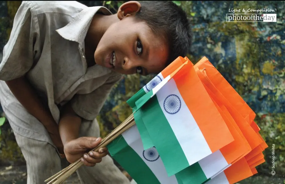 Innocent Patriot, by Sudeep Mehta - Street Photography, Photojournalism, Documentary Photography, Photography Awards, Light & Composition University