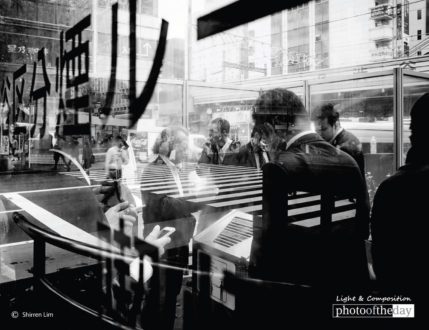 Tokyo Reflections, by Shirren Lim - Black and White Photography, Photo of the Day, Award Winning Photography, Shirren Lim, Photography Education