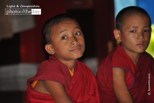 Bored Monks, by Ryszard Wierzbicki - Photojournalism, Portrait Photography, Documentary Photography, Ryszard Wierzbicki, Photo of the Day