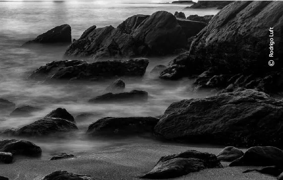 Wet Rocks, by Rodrigo Luft - Black and White Photography, Photo of the Day, Photography Awards, Long Exposure Photography, Landscape Photography