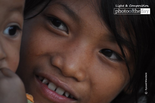 Young Nanny and Little Brother, by Ryszard Wierzbicki - Photojournalism, Candid Photography, Award-Winning Photography, Documentary Photography,  Light & Composition
