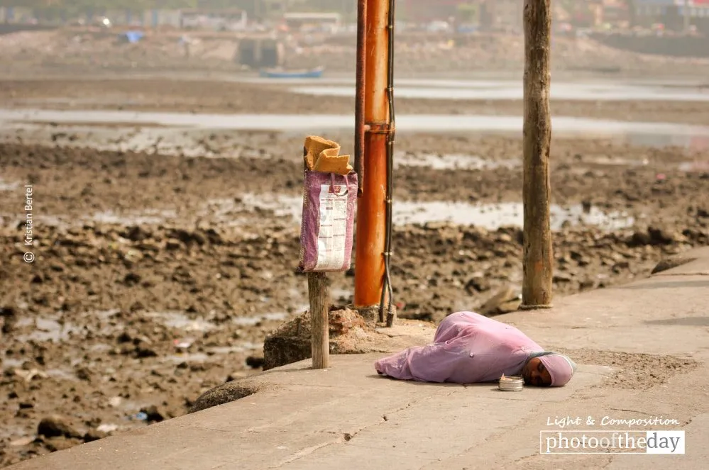Mumbai Beggar Girl by Kristian Bertel