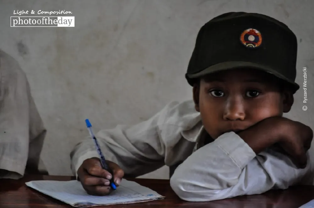 A Laotian Student, by Ryszard Wierzbicki - Photojournalism, Portrait Photography, Award Winning Photography, Laos Photography, Documentary Photography
