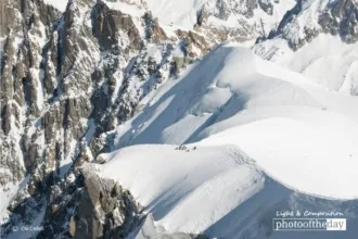 Start of the Vallee Blanche by Ola Cedell
