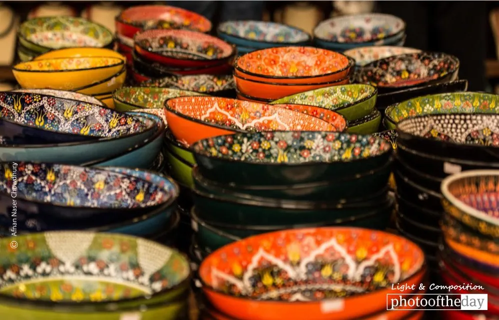 Traditional Bowls, by Afnan Naser Chowdhury - Color Photography, Award Winning Photography, Photo of the Day,  Traditional Bowls, Jordanian Art