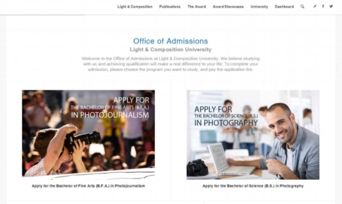 Getting Admitted to University - Online Photography Courses, Photography Education, Photography Degrees, Photography Awards, Light & Composition University