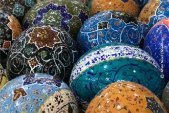 Hand Painted Ostrich Eggs by Afnan Naser Chowdhury