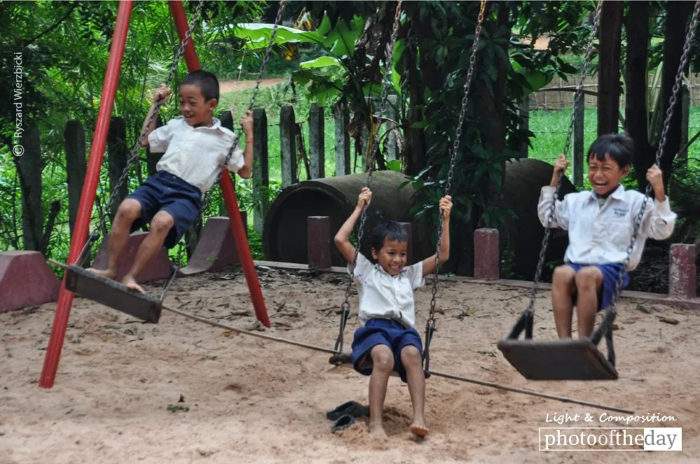 Boys on the Swings by Ryszard Wierzbicki