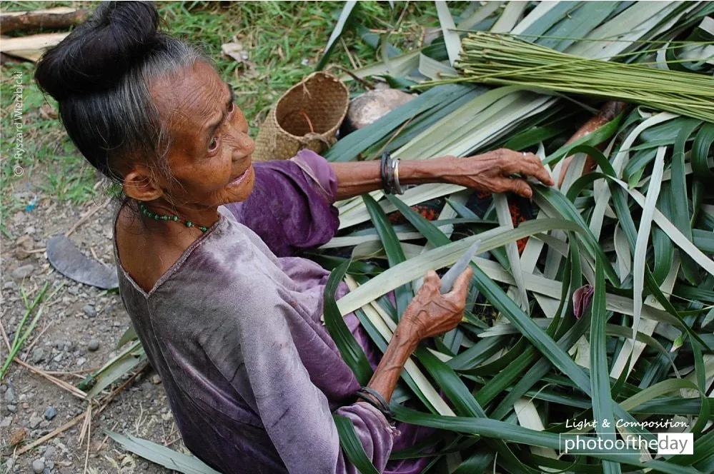Weaving Flores Baskets, by Ryszard Wierzbicki - Photojournalism, Candid Photography, Documentary Photography, Award-Winning Photography, Flores Island