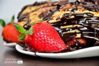 Crepes with Chocolates and Strawberries by Rasha Rashad