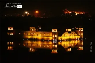 A Night View of Water Palace by Anjan Patra
