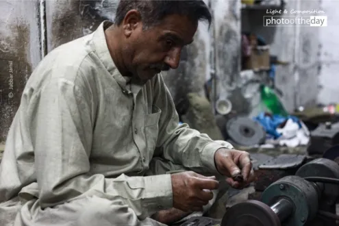 A Worker at Surgical Factory by Jabbar Jamil
