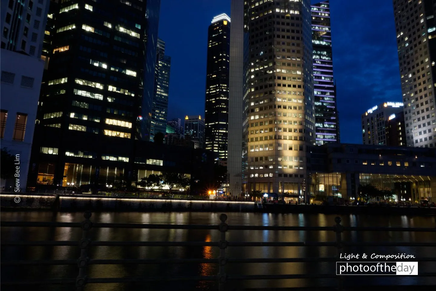 Buildings of UOB Plaza and Six Battery Road, by Siew Bee Lim - Night Photography, Photography Awards, Photo of the Day, Art Photography,  Online Photography Courses