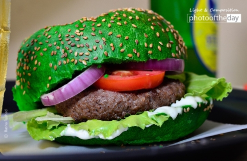 Burger in Green by Rasha Rashad
