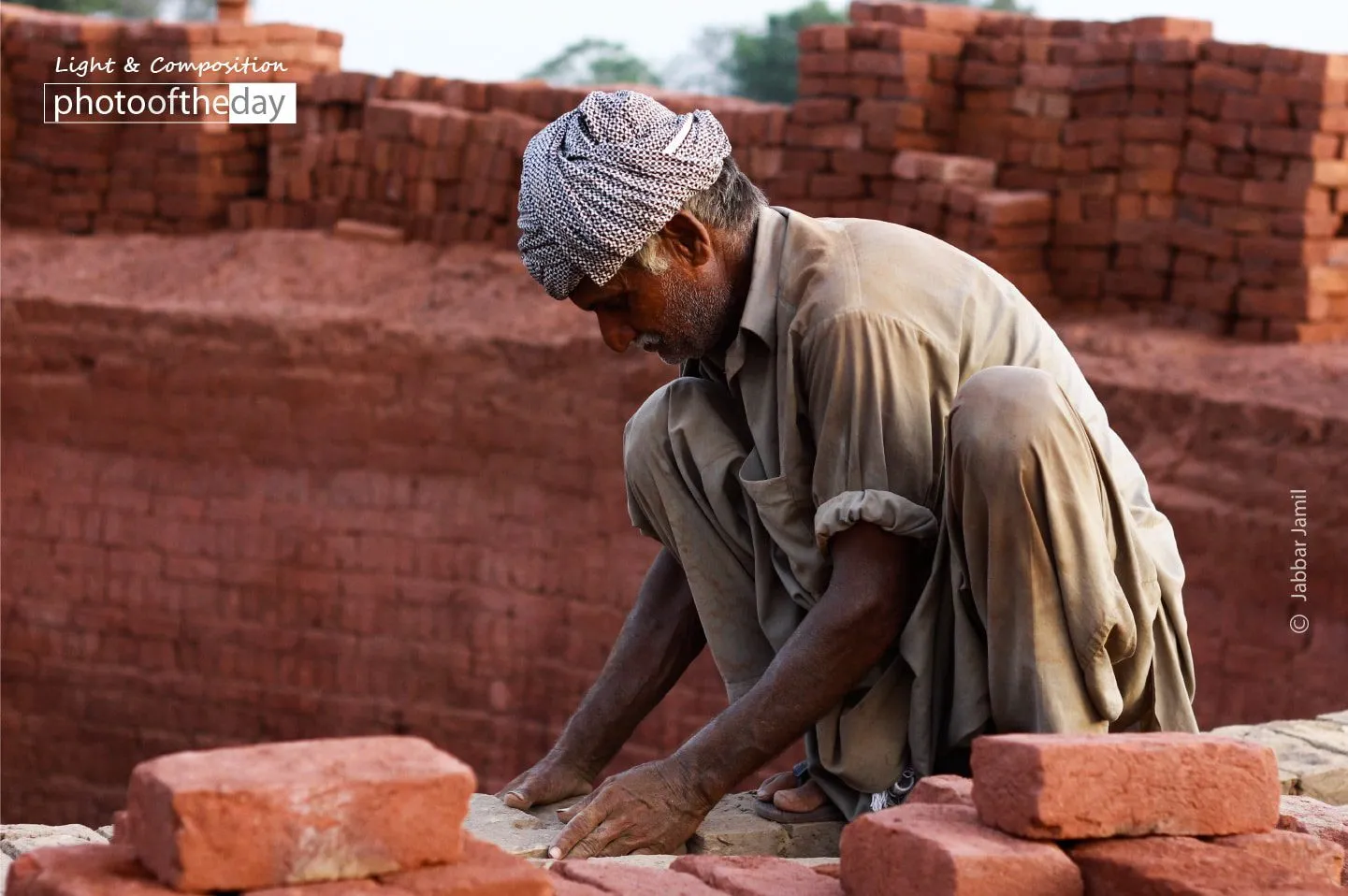 A Worker at Brick Kiln by Jabbar Jamil